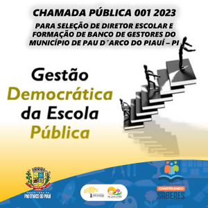 Chamada Pública 001/2023 Secretaria de Educação de Pau D'Arco do Piauí